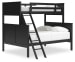 Nextonfort - Black - Twin Over Full Bunk Bed