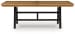 Galliden - Rectangular Dining Room Extension Table - Black / Brown