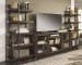 Starmore - Brown / Gunmetal - 4 Pc. - Entertainment Center - 70" TV Stand With Faux Firebrick Fireplace Insert