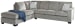 Altari - Left Arm Facing Corner Chaise 2 Pc Sectional - Alloy