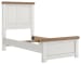 Savonport - Twin Panel Bed - White / Brown