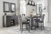 Myshanna - Gray - 6 Pc. - Counter Extension Table, 4 Barstools, Server