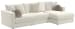 Ritzy - 3 Piece Modular Sofa Chaise (RSF Chaise) - Bone