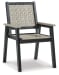 Mount Valley - Black / Driftwood - Arm Chair (Set of 2)