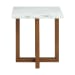 Morris - Marble Square End Table - White