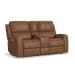 Linden - Power Reclining Loveseat With Console & Power Headrests & Lumbar - Caramel