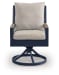 East Beach - Swivel Chair With Cushion (Set of 2) - Blue