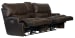 Wembley - Italian Leather Power Lay Flat Reclining Console Loveseat With Power Adjustable Headrest - Chocolate