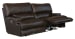 Wembley - Italian Leather Match Power Lay Flat Reclining Sofa With Power Adjustable Headrest & Lumbar - Chocolate