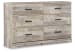 Hodanna - Whitewash - Six Drawer Dresser