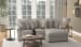 Livingston - 2 Piece Sofa Chaise With Comfort Coil Seating And 6 Accent Pillows Included (RSF Chaise) - Linen