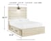 Cambeck - Whitewash - Full Panel Bed With Side Storage Drawers
