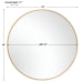 Round Framed Plain Mirror - Brushed Gold