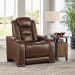 The Man-Den - Mahogany - PWR Recliner/Adj Headrest