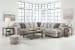 Ardsley - Pewter - Right Arm Facing Corner Chaise with Loveseat 5 Pc Sectional