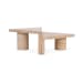 Akiro - Travertine Accent Tables (Set of 2) - Natural