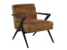 Zanzibar - Tanzania Leather Chair - Light Brown / Black