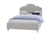 Tide & Timber - Full - Upholstery Bed In Gray Antelope Fabric - Soft White Maple