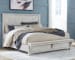Brashland - White - 5 Pc. - Dresser, Mirror, Queen Panel Bed With Bench Footboard
