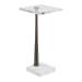 Pelton - Marble Glass Drink Table - Bronze / White