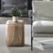 Loophole - Bleached Wash Accent Stool - Dark Brown