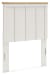 Linnocreek - White / Warm Brown - Twin Panel Headboard