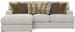 Tori - 2 Piece Sofa Chaise With Comfort Coil Seating And 6 Accent Pillows Included (Left Side Facing Chaise) - Birch