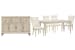Newport - Extendable Rectangular Dining Table With 2 Side Chairs, 2 Arm Chairs And Buffet - Alabaster