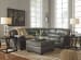 Bladen - Slate - 3 Pc. - Left Arm Facing Sofa, Right Arm Facing Loveseat Sectional, Accent Ottoman