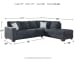 Altari - Slate - Right Arm Facing Corner Chaise With Sleeper 2 Pc Sectional
