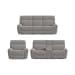 Jackpot - P1 3 Piece Living Room Set (Sofa, Loveseat & Recliner) - Explore Light Gray
