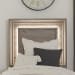 Horizons - Full Panel Headboard with Lights - Medium Gray