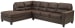 Navi - Chestnut - Left Arm Facing Corner Chaise With Sleeper 2 Pc Sectional