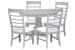Charleston - Extendable 48" Round Dining Table With 4 Side Chairs - Harbor Gray