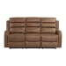 Avanti - PU Power Motion Sofa With Power Motion Head Recliner - Whiskers Brown
