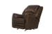 Hayden - Fabric Chaise Rocker Recliner With Heat / Massage & Oversize Xtra Comfort Footrest - Tobacco