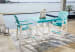 Eisely - Turquoise / White - 3 Pc. - Dining Set With Barstools