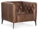 SS - Nicolla Leather Stationary Chair - Dark Brown