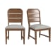 Glinda - Fabric Dining Side Chair (Set of 2) - Brown / Light Gray