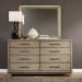 Canyon Road - 3 Piece Bedroom Set (California King Upholstered Bed, Dresser & Mirror) - Light Brown