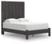 Fraluna - Charcoal - Queen Panel Bed
