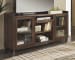 Starmore - Brown - 2 Pc. - 70" TV Stand With Faux Firebrick Fireplace Insert