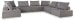 Bree Zee - 7-Piece Outdoor Sectional - Brown