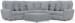 Majesty - 3 Piece Deep Seating Power Reclining Sectional With 1 Castered Cocktail Ottoman - Shark