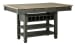 Tyler Creek - Dark Gray - 6 Pc. - Counter Table, 4 Barstools, Server