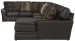 Denali - 3 Piece Italian Leather Match Sectional With RSF Chaise And 12 Included Accent Pillows - Chocolate