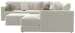 Ritzy - 6 Piece Modular Sectional (RSF Chaise) And 1 Included Cocktail Ottoman - Bone