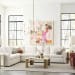 Elle - 8 Light Chandelier - Brass / White