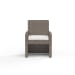 Coronado - Dining Chair, With Self Welt - Canvas Flax / Dark Brown