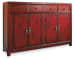 58" Asian Cabinet - Red